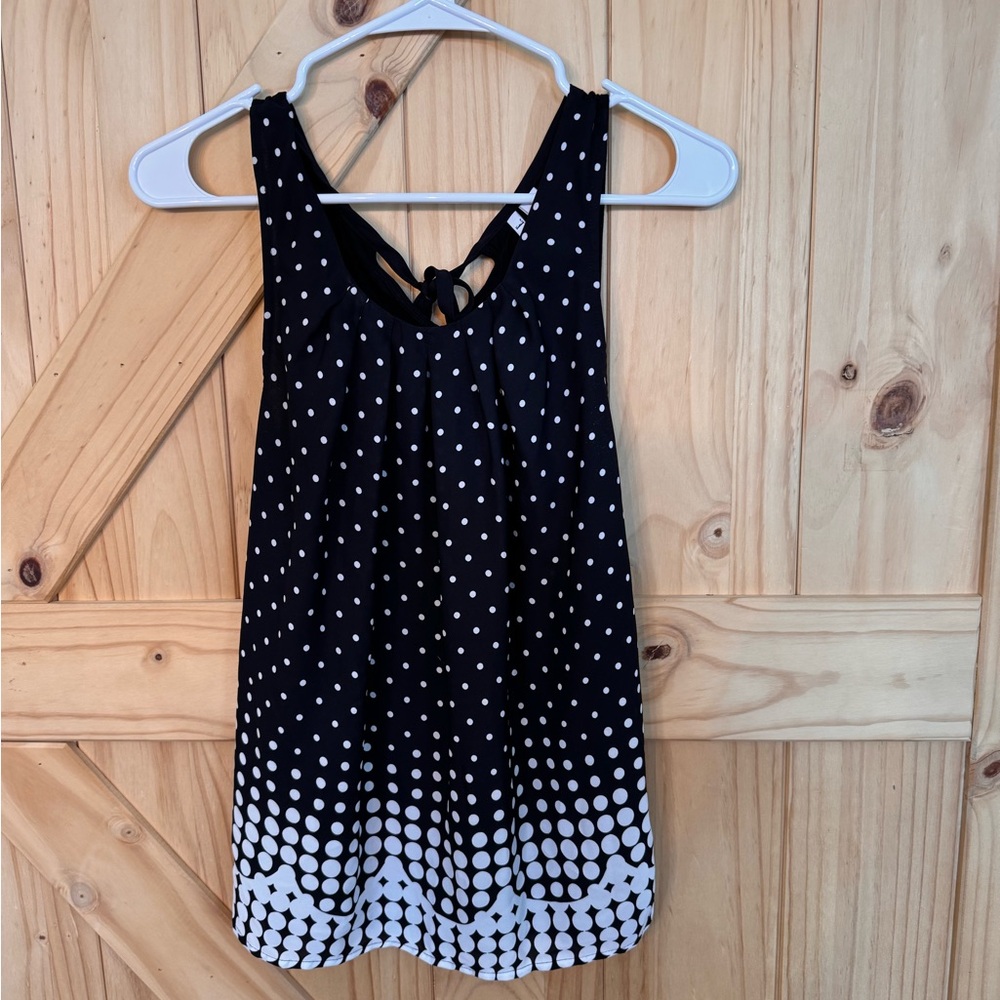 Elle Black and White Polka Dot Tank Top